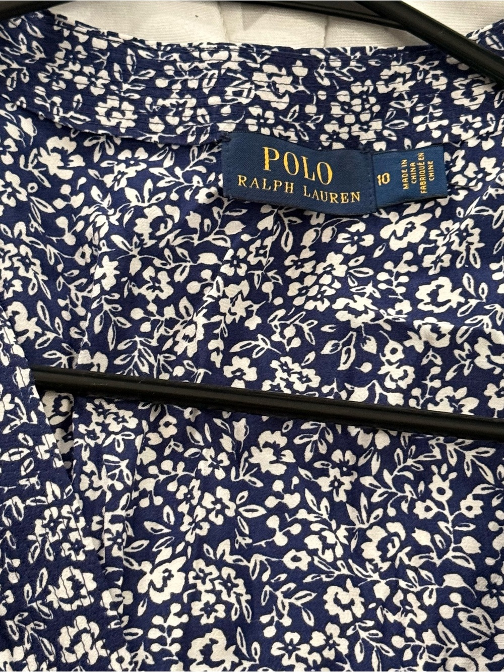 Ralph Lauren Navy and White Floral Midi Dress - Picture 5 of 5